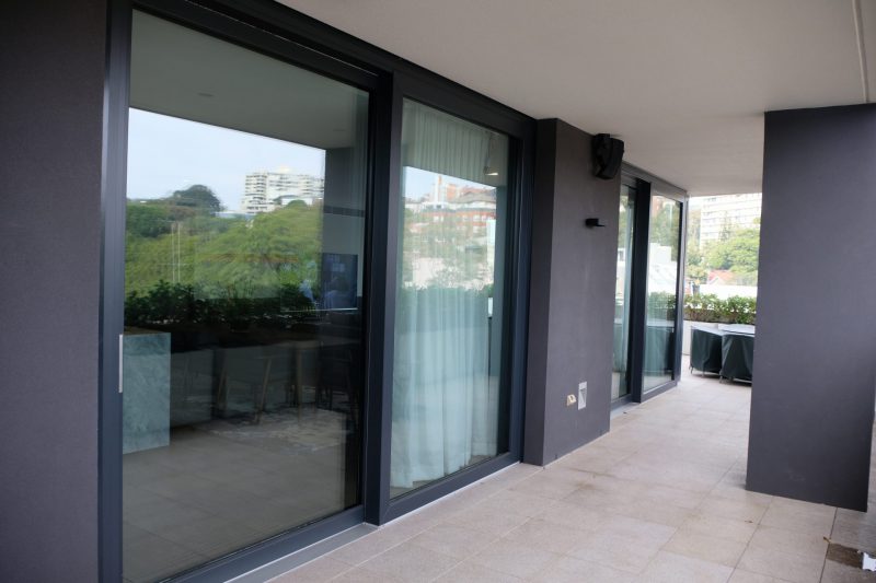uPVC smart slide balcony door with acoustic glass